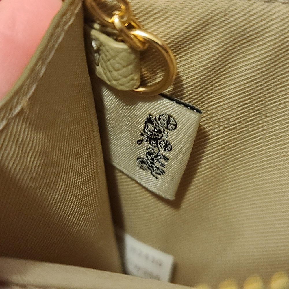 COACH Mini ID COIN ZipperCase keyring tan-gold NWT incl Coach bx, tissue sticker - Picture 6 of 8
